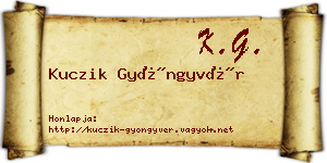 Kuczik Gyöngyvér névjegykártya